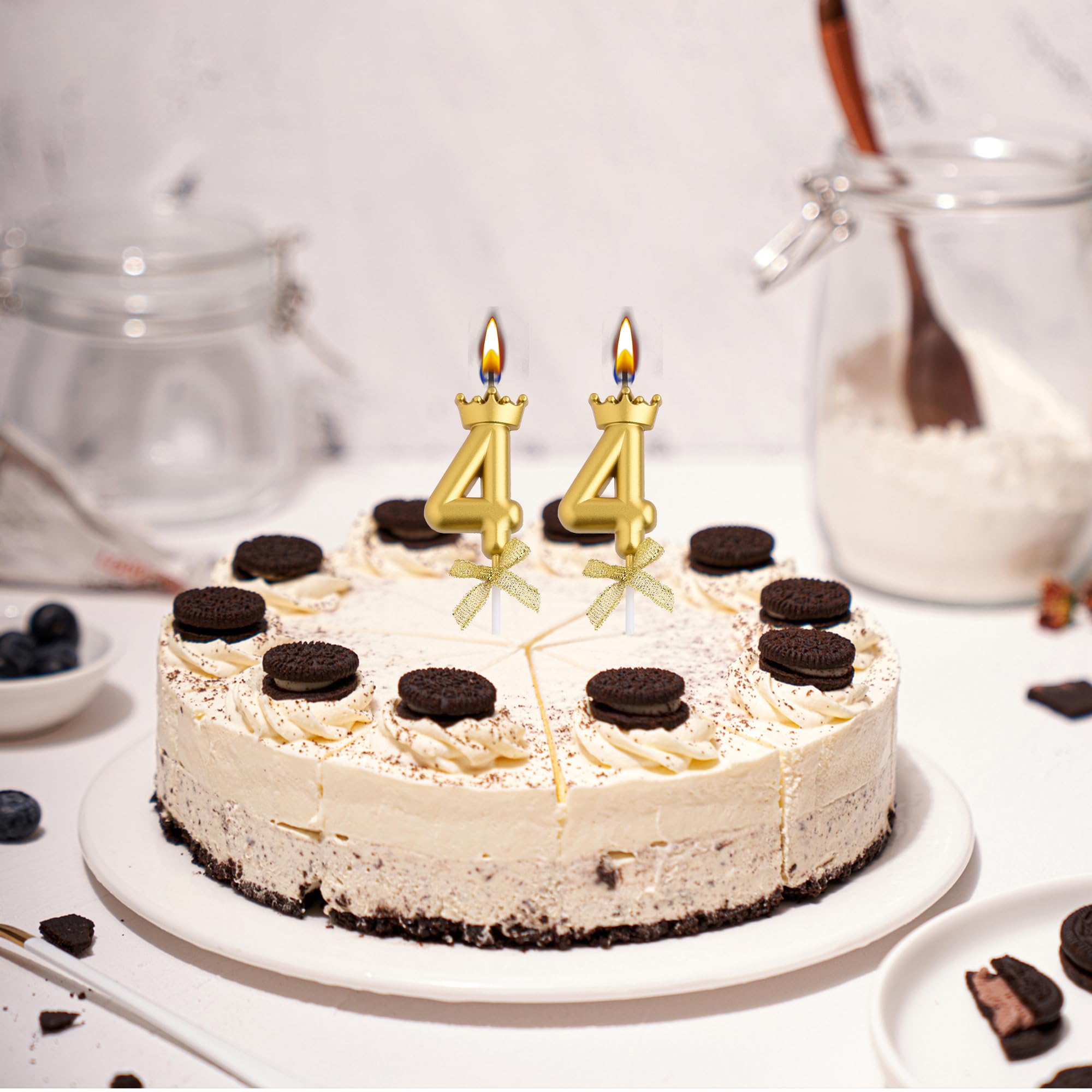 Amazon.co.jp: VSHILI 44歳の誕生日キャンドル 44歳の数字の誕生日